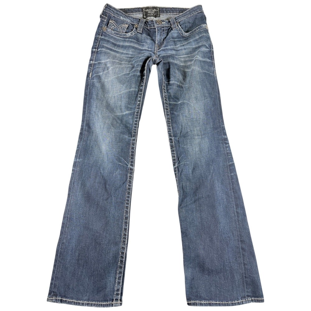 Big Star Liv Bootcut Jeans Womens 29L Blue Washed Y2K Midrise Western Bootcut